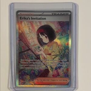 Pokemon Trading Card - Erika's Invitation with Red and Yellow